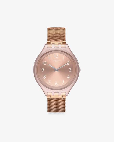 Béžové hodinky Swatch
