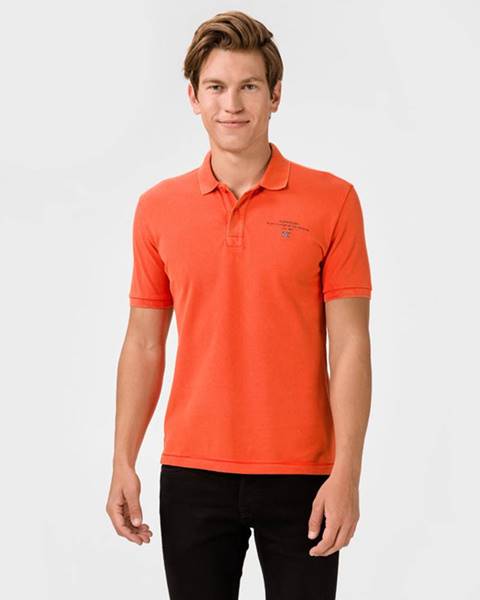 Oranžové tričko Napapijri