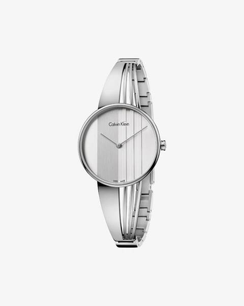 Stříbrné hodinky Calvin Klein