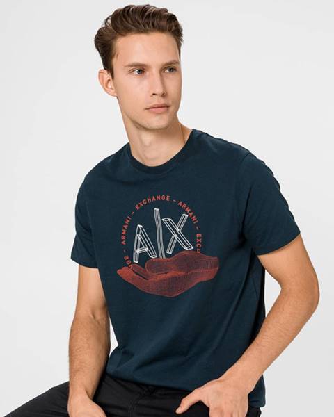 Modré tričko Armani Exchange