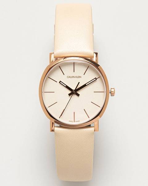 Béžové hodinky Calvin Klein