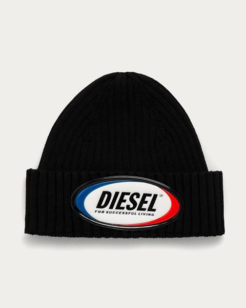 Černá čepice Diesel