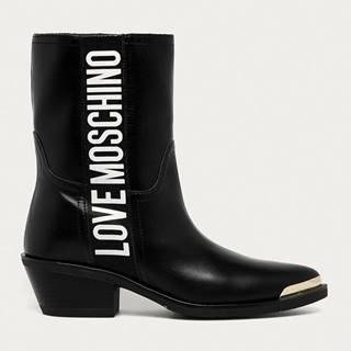 Love Moschino - Westernové kožené boty