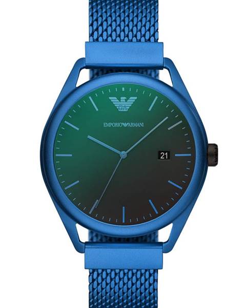 Modré hodinky Emporio Armani