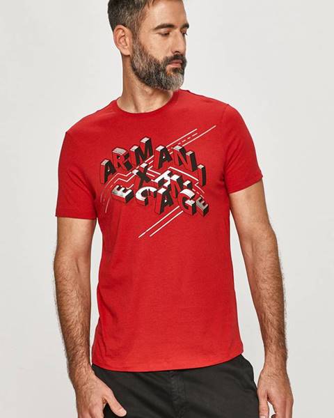 Červené tričko Armani Exchange