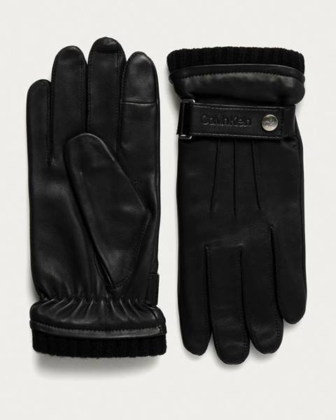 Černé rukavice Calvin Klein