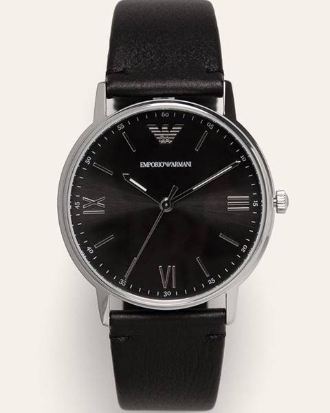 Černé hodinky Emporio Armani