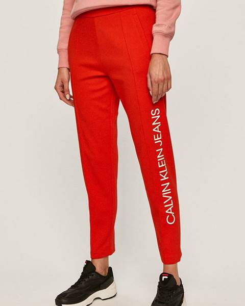 Červené kalhoty calvin klein jeans