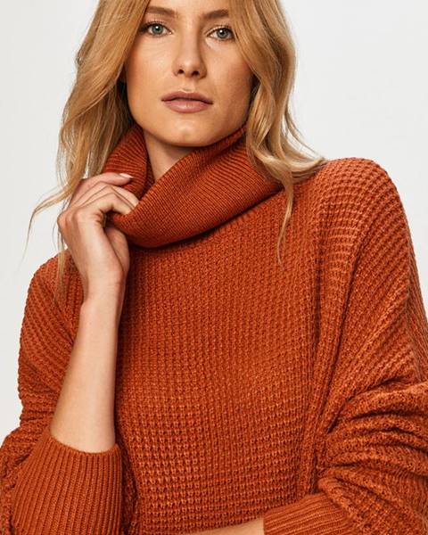 Oranžový svetr vero moda