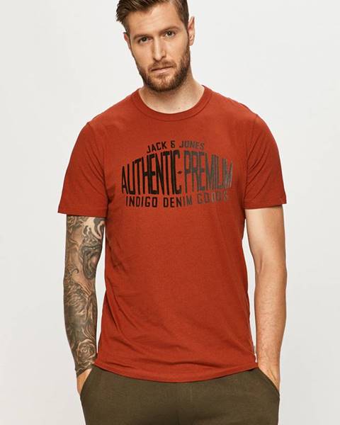 Burgundské tričko Premium by Jack&Jones