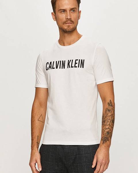 Bílé tričko Calvin Klein Performance