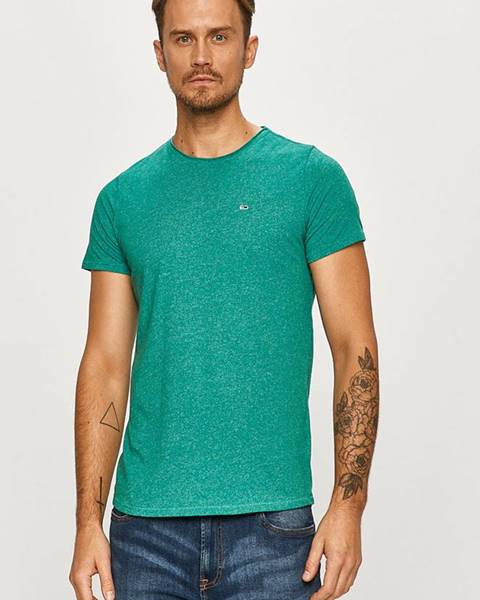 Zelené tričko Tommy Jeans