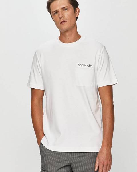 Bílé tričko Calvin Klein