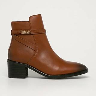 Tommy Hilfiger - Kožené kotníkové boty
