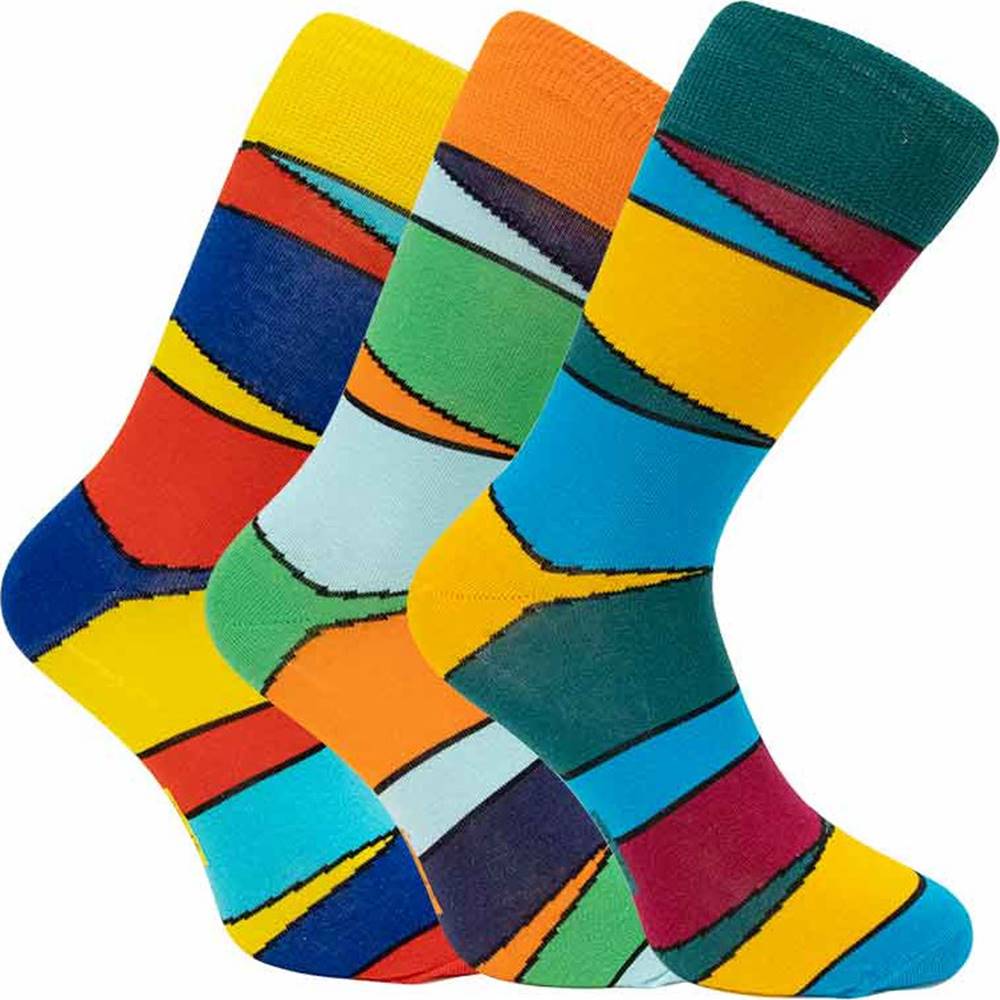 bellinda 3PACK ponožky crazy Bellinda vícebarevné
