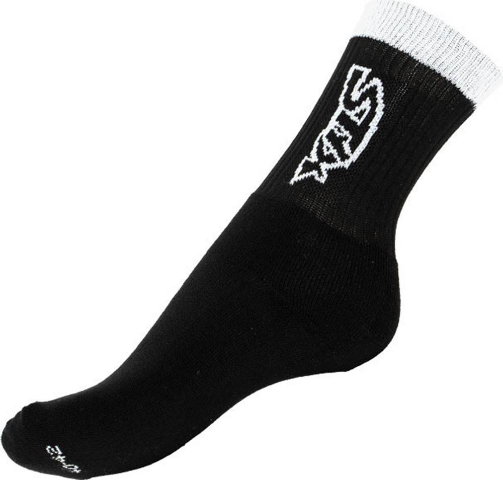 Styx Ponožky  classic černé s bílým nápisem