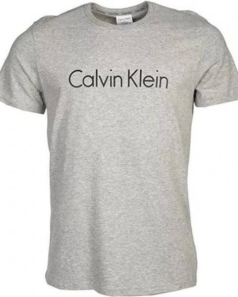 Šedé tričko Calvin Klein