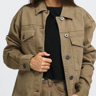 Urban Classics Ladies Oversized hirt Jacket olivová