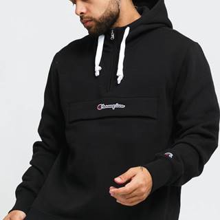 Half Zip Hooded Sweatshirt černá
