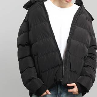 Hooded Puffer Jacket černá