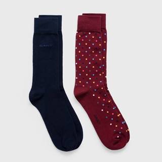 Ponožky  D1. 2Pack Solid And Multi Dot Sock
