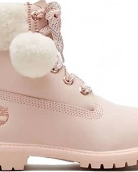 Růžové boty Timberland