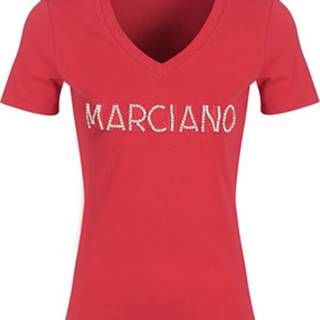 Marciano Trička s krátkým rukávem LOGO PATCH CRYSTAL Červená