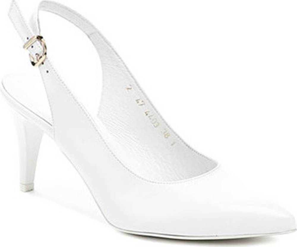 Anis Anis Lodičky AN4403 bílá dámská svatební obuv Bílá