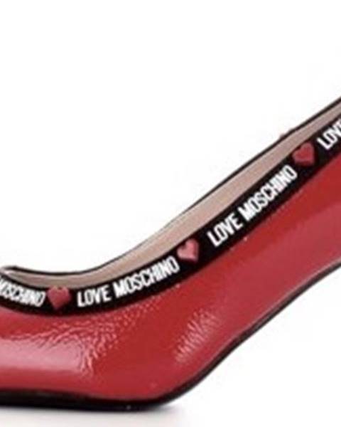 Červené boty Love Moschino