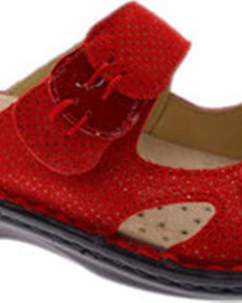 Červené pantofle Calzaturificio Loren