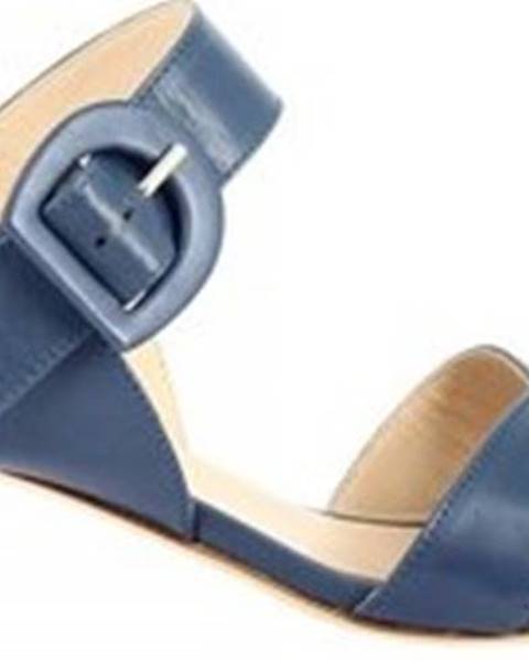 Modré sandály Leonardo Shoes