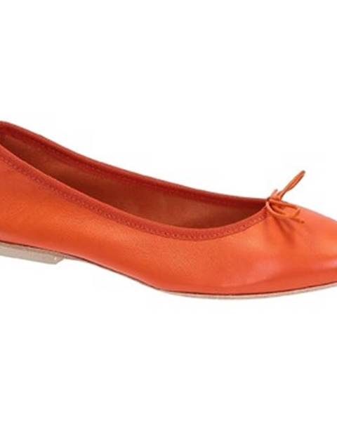 Oranžové baleríny Leonardo Shoes