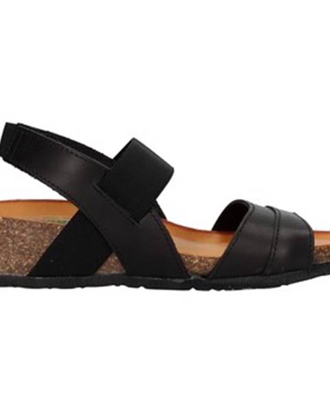 Černé sandály Bionatura