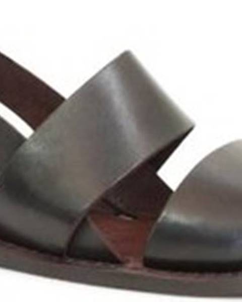 Hnědé sandály Gianluca - L'artigiano Del Cuoio