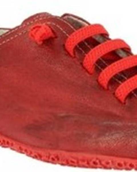 Červené polobotky Leonardo Shoes