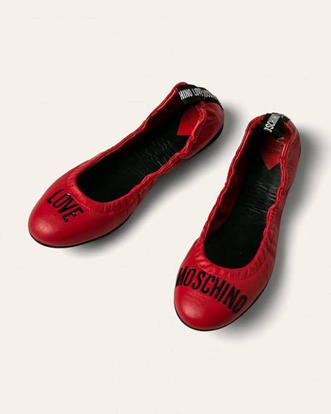 Červené baleríny Love Moschino
