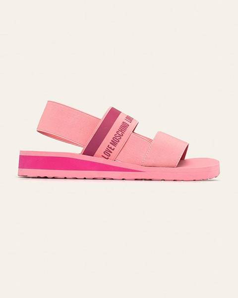 Růžové boty Love Moschino