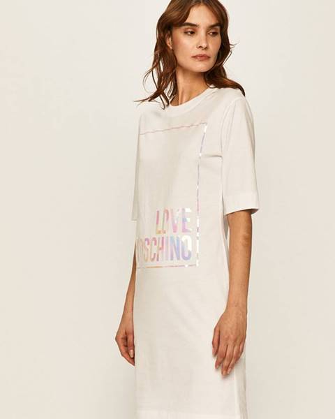 Bílé šaty Love Moschino