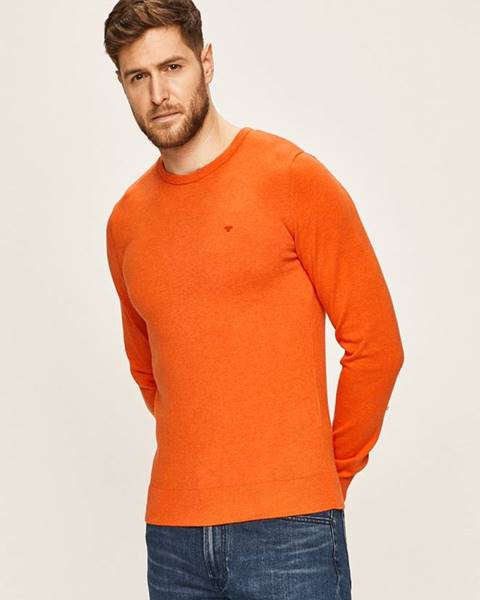 Oranžový svetr tom tailor denim