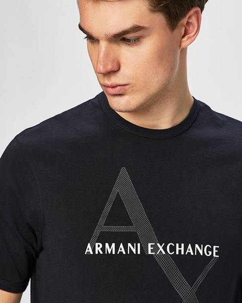 Modré tričko Armani Exchange