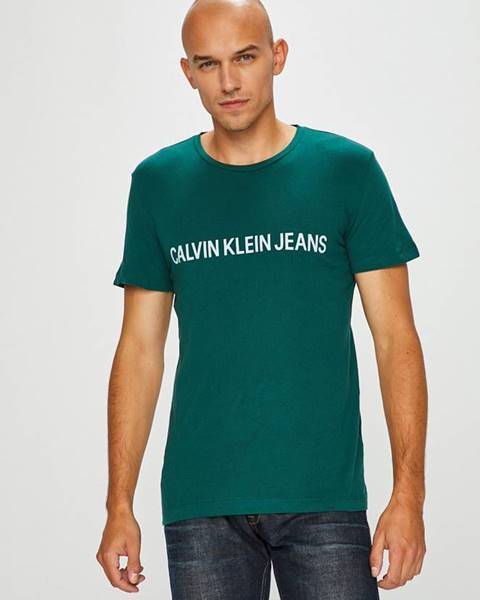 Zelené tričko calvin klein jeans