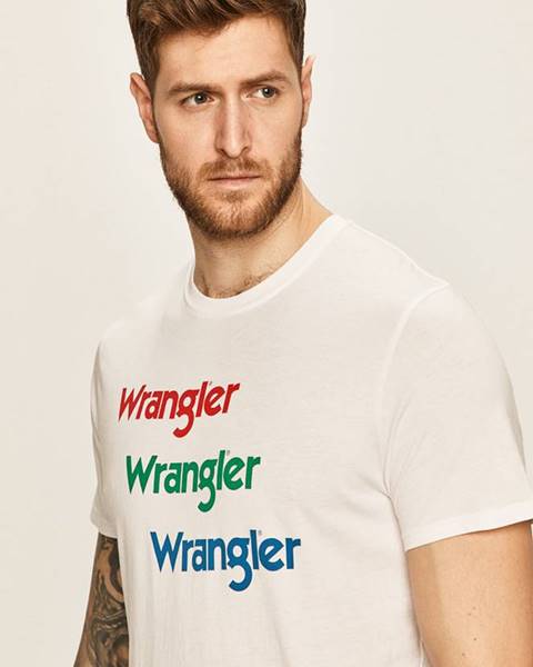 Bílé tričko wrangler