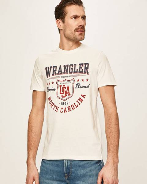 Bílé tričko wrangler