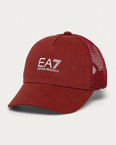 Červená čepice EA7 Emporio Armani