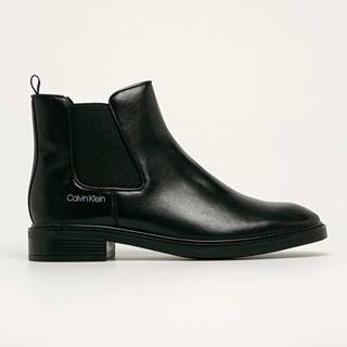 Calvin Klein - Kožené kotníkové boty