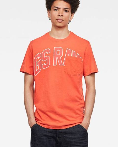 Oranžové tričko G-Star RAW