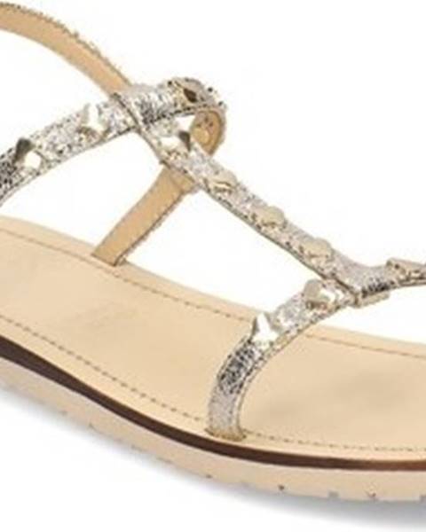 Zlaté sandály Love Moschino