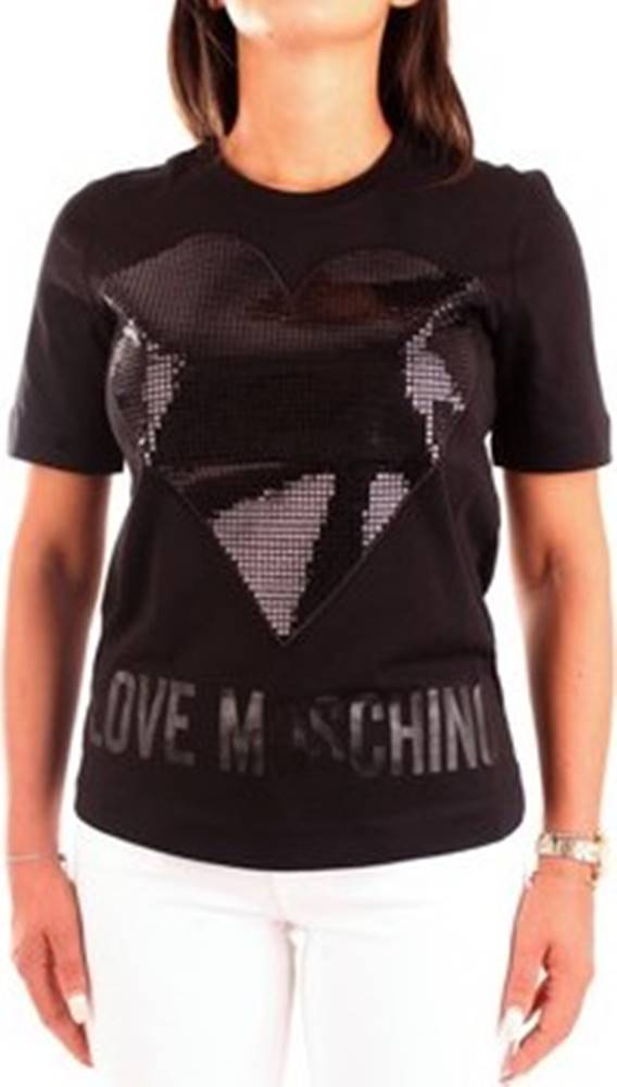 Love Moschino Trička s krátkým rukávem W4F15 2Q M3876 Černá