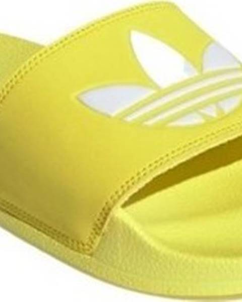 Žluté pantofle adidas
