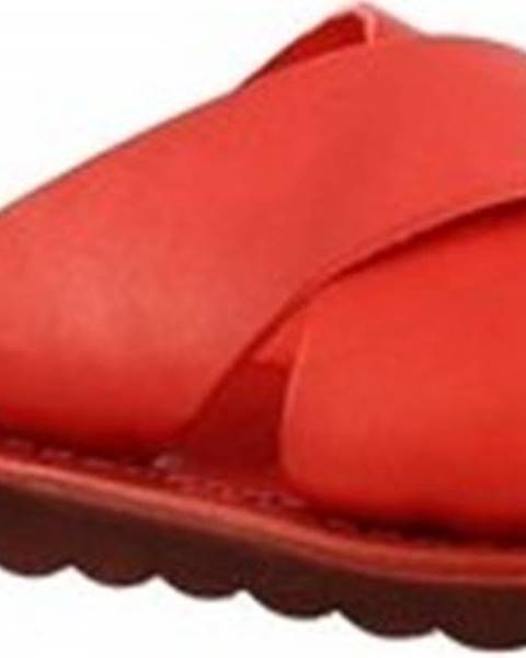 Červené pantofle Leonardo Shoes